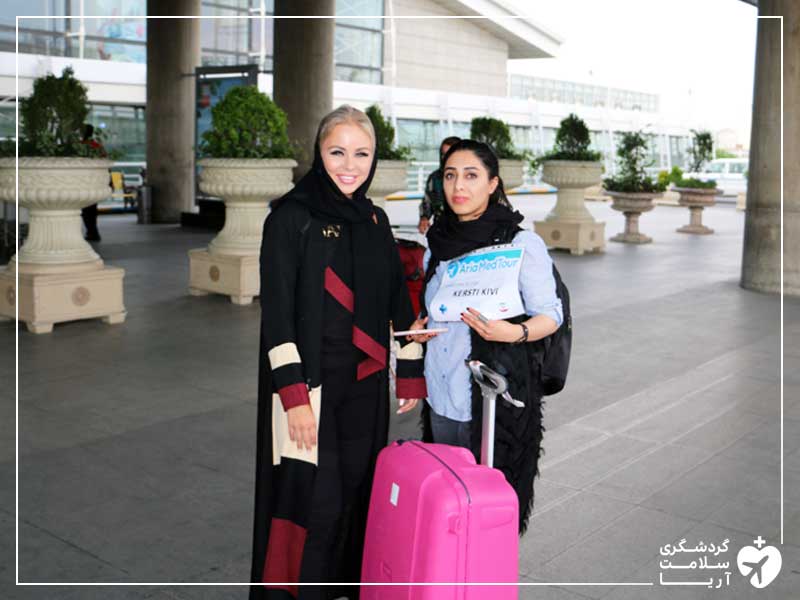 گردشگر غیر ایرانی در فرودگاه امام خمینی