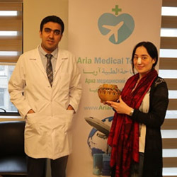 rhinoplasty female patient from germany in Tehran