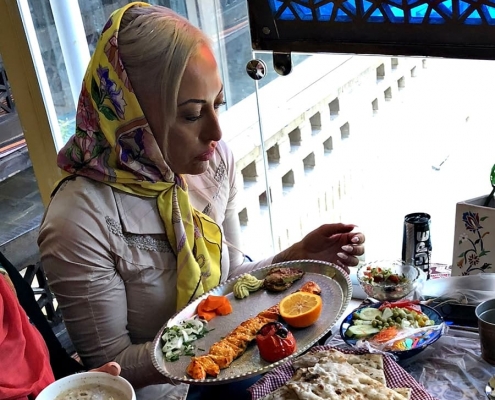 Iranian food in iranian traditional restaurant