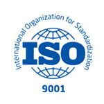 logo of ISO in blue