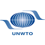 logo of unwto in blue consisted of the globe