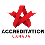 logo of accreditation canada in red and black
