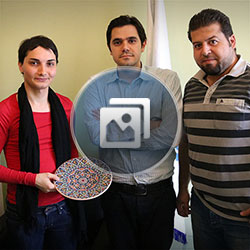 Swedish female patient and AriaMedTour staff after cosmetic surgery in Tehran