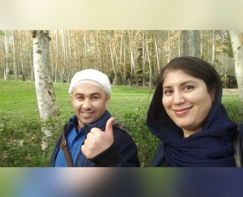 AriaMedTour's interpreter accompanying hair transplant patient in Iran