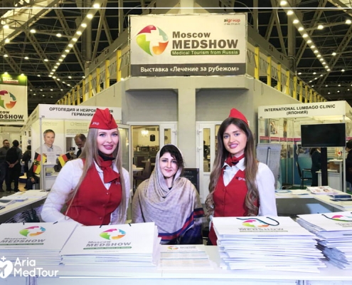 AriaMedTour's staff in Medshow event for medical tourism in Russia
