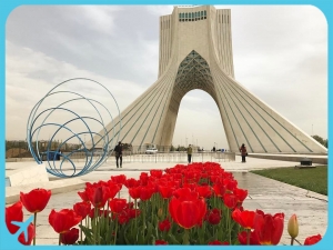 Tehran's major landmark Azadi Tower