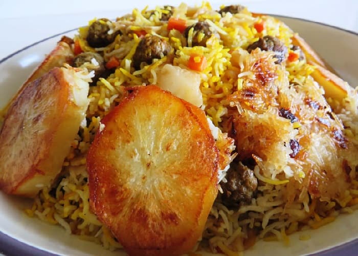 Kalam Polow shiraz food