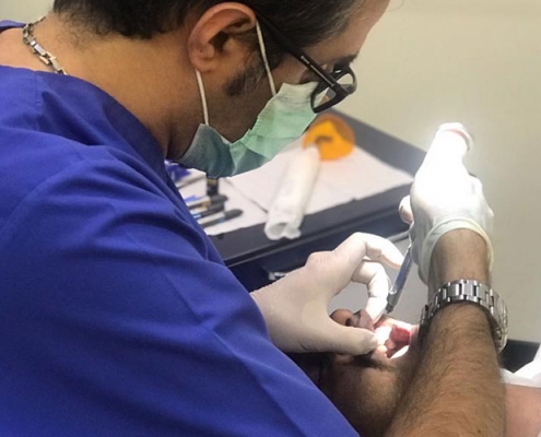patient undergoing dental procedure in iran