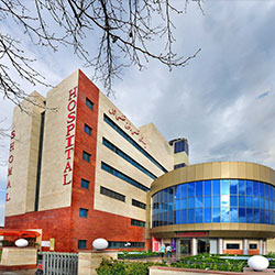 shomal hospital building and outer space