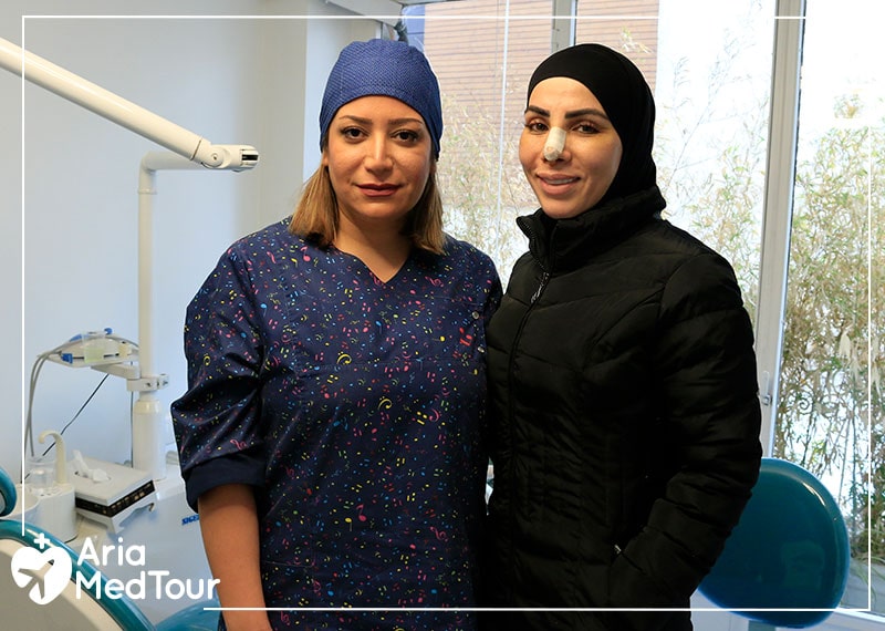 Australian patient with her dentist in Iran
