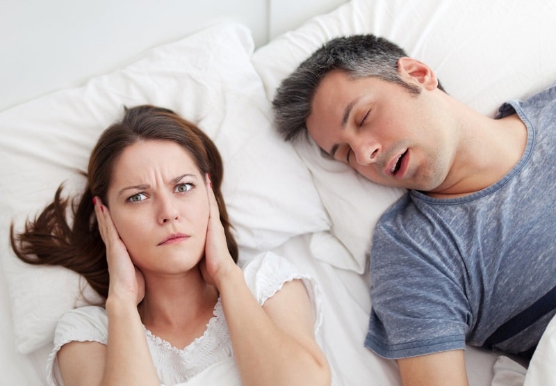 snoring being annoying and can bother the people who may sleep nearby