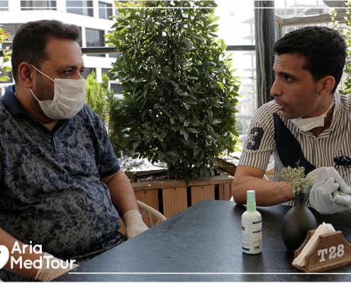 patient from Iraq with AriaMedTour assistant in Iran during Coronavirus pandemic