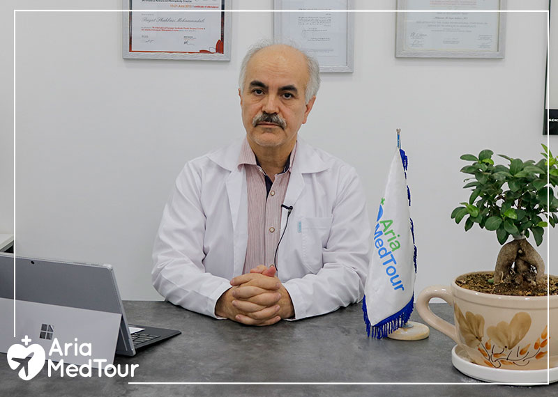 Dr. Mohammad Ali Bayat Shahbazi in his office