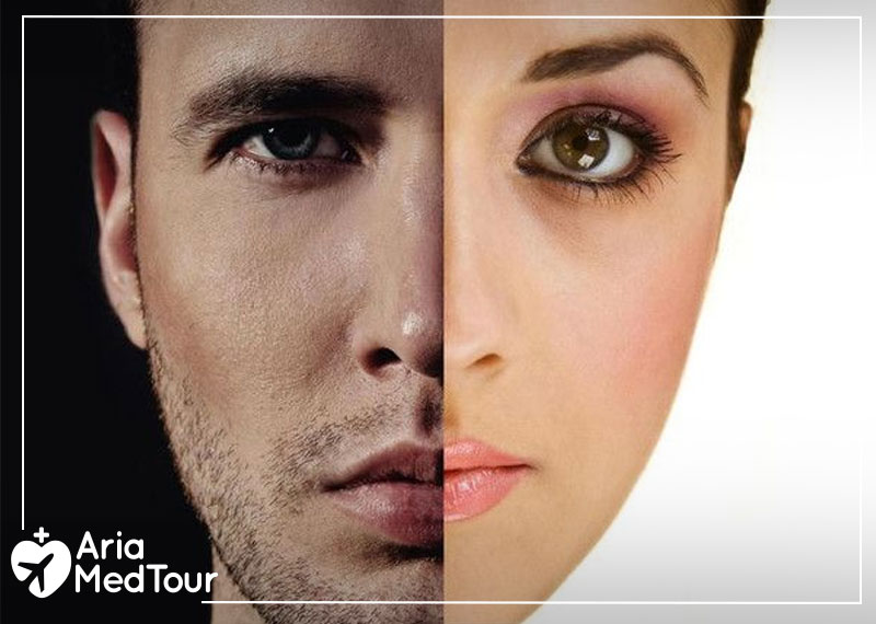 differences between male and female facial features